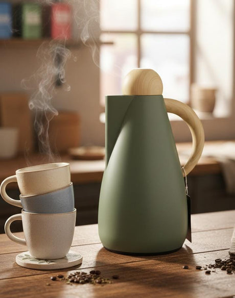 Levin Premium Vacuum Flask 1L – Fresh Green with Natural Wood - Texture Accents - Al Kabayel Discount CentreLevin Premium Vacuum Flask 1L – Fresh Green with Natural Wood - Texture AccentsThermosLEVINAl Kabayel Discount Centre