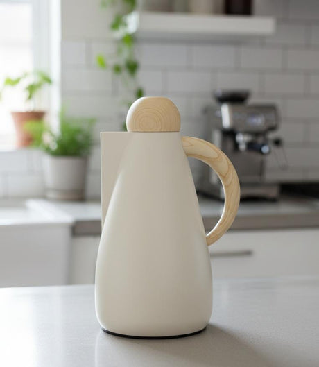 Levin Premium Vacuum Flask 1L – Soft Beige with Natural Wood - Texture Accents - Al Kabayel Discount CentreLevin Premium Vacuum Flask 1L – Soft Beige with Natural Wood - Texture AccentsThermosLEVINAl Kabayel Discount Centre