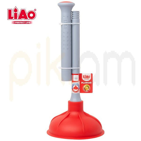 Liao Classic Rubber Plunger with Plastic Handle 45cm Red & Grey - Al Kabayel Discount CentreLiao Classic Rubber Plunger with Plastic Handle 45cm Red & GreyCleaning SuppliesLIAOAl Kabayel Discount Centre