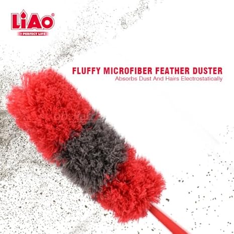 Liao Microfiber Duster with Long Handle 117cm Red & Grey - Al Kabayel Discount CentreLiao Microfiber Duster with Long Handle 117cm Red & GreyCleaning SuppliesLIAOAl Kabayel Discount Centre