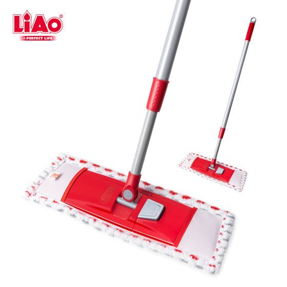 Liao Microfiber Flat Floor Mop with Sturdy Handle 84cm Red & Grey - Al Kabayel Discount CentreLiao Microfiber Flat Floor Mop with Sturdy Handle 84cm Red & GreyCleaning SuppliesLIAOAl Kabayel Discount Centre