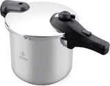 Life Smile 10L Pressure Cooker – 18/10 Stainless Steel, Push Button Lock System, Induction Compatible, Heat-Resistant Handles, Silver - Al Kabayel Discount CentreLife Smile 10L Pressure Cooker – 18/10 Stainless Steel, Push Button Lock System, Induction Compatible, Heat-Resistant Handles, SilverPressure CookersLIFE SMILEAl Kabayel Discount Centre