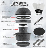 LIFE SMILE 13pcs Non - Stick Cookware Set, ECG - 13SET - Al Kabayel Discount CentreLIFE SMILE 13pcs Non - Stick Cookware Set, ECG - 13SETCookware SetLIFE SMILEAl Kabayel Discount Centre