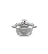 Life Smile 16cm Oven-Safe Granite Coating Cooking Pot with Glass Lid Beige/Black/Gray - Al Kabayel Discount CentreLife Smile 16cm Oven-Safe Granite Coating Cooking Pot with Glass Lid Beige/Black/GrayCasserolesLIFE SMILEAl Kabayel Discount Centre