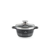 Life Smile 16cm Oven-Safe Granite Coating Cooking Pot with Glass Lid Beige/Black/Gray - Al Kabayel Discount CentreLife Smile 16cm Oven-Safe Granite Coating Cooking Pot with Glass Lid Beige/Black/GrayCasserolesLIFE SMILEAl Kabayel Discount Centre