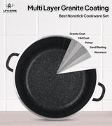 Life Smile 16cm Oven-Safe Granite Coating Cooking Pot with Glass Lid Beige/Black/Gray - Al Kabayel Discount CentreLife Smile 16cm Oven-Safe Granite Coating Cooking Pot with Glass Lid Beige/Black/GrayCasserolesLIFE SMILEAl Kabayel Discount Centre