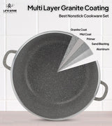 Life Smile 24cm Oven-Safe Granite Coating Cooking Pot with Glass Lid Beige/Black/Gray - Al Kabayel Discount CentreLife Smile 24cm Oven-Safe Granite Coating Cooking Pot with Glass Lid Beige/Black/GrayCasserolesLIFE SMILEAl Kabayel Discount Centre