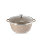 Life Smile 32cm Oven-Safe Granite Coating Cooking Pot with Glass Lid Beige/Black - Al Kabayel Discount CentreLife Smile 32cm Oven-Safe Granite Coating Cooking Pot with Glass Lid Beige/BlackCasserolesLIFE SMILEAl Kabayel Discount Centre