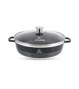 Life Smile 32cm Oven-Safe Granite Coating Cooking Pot with Glass Lid Beige/Black/Gray - Al Kabayel Discount CentreLife Smile 32cm Oven-Safe Granite Coating Cooking Pot with Glass Lid Beige/Black/GrayCasserolesLIFE SMILEAl Kabayel Discount Centre