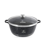 Life Smile 36cm Oven-Safe Granite Coating Cooking Pot with Glass Lid Beige/Black/Gray - Al Kabayel Discount CentreLife Smile 36cm Oven-Safe Granite Coating Cooking Pot with Glass Lid Beige/Black/GrayCasserolesLIFE SMILEAl Kabayel Discount Centre