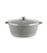 Life Smile 36cm Oven-Safe Granite Coating Cooking Pot with Glass Lid Beige/Black/Gray - Al Kabayel Discount CentreLife Smile 36cm Oven-Safe Granite Coating Cooking Pot with Glass Lid Beige/Black/GrayCasserolesLIFE SMILEAl Kabayel Discount Centre