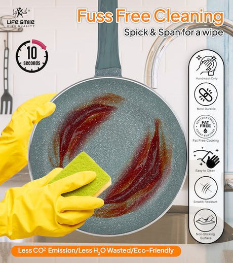 Life Smile 3pcs Fry Pan Set Includes 20cm Fry Pan, 24cm Fry Pan, 28cm Fry Pan, Multi Layer Non Stick Granite Coating Fry Pan Set, PFOA Free, Induction Base, Green - 7FP7SET - Al Kabayel Discount CentreLife Smile 3pcs Fry Pan Set Includes 20cm Fry Pan, 24cm Fry Pan, 28cm Fry Pan, Multi Layer Non Stick Granite Coating Fry Pan Set, PFOA Free, Induction Base, Green - 7FP7SETFrying Pans & SkilletsLIFE SMILEAl Kabayel Discount Centre