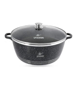 Life Smile 40cm Oven-Safe Granite Coating Cooking Pot with Glass Lid Beige/Black - Al Kabayel Discount CentreLife Smile 40cm Oven-Safe Granite Coating Cooking Pot with Glass Lid Beige/BlackCasserolesLIFE SMILEAl Kabayel Discount Centre