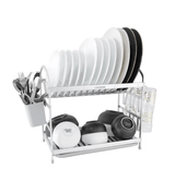 Life Smile Aluminium 2 Tier Dish Rack with Anti - Slip Rubber Fleet Designed to Maximize the Kitchen Storage 49.7cmX25cmX37.7cm - silver - Al Kabayel Discount CentreLife Smile Aluminium 2 Tier Dish Rack with Anti - Slip Rubber Fleet Designed to Maximize the Kitchen Storage 49.7cmX25cmX37.7cm - silverOrganizers & AccessoriesLIFE SMILEAl Kabayel Discount Centre