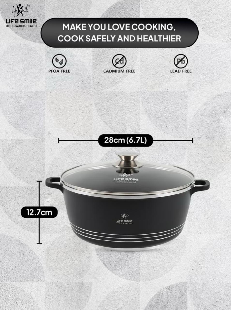 LIFE SMILE Casserole Soup Pot 28cm - Al Kabayel Discount CentreLIFE SMILE Casserole Soup Pot 28cmCasseroles & Stock PotsLIFE SMILEAl Kabayel Discount Centre