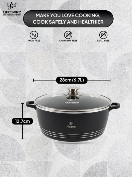 LIFE SMILE Casserole Soup Pot 28cm - Al Kabayel Discount CentreLIFE SMILE Casserole Soup Pot 28cmCasseroles & Stock PotsLIFE SMILEAl Kabayel Discount Centre