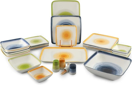 LIFE SMILE Dinner Set, 30 Pieces Porcelain Dinner Set Microwave Safe Tableware Set | Dishwasher Safe dinner serving set for 6 (Design - 1) - Al Kabayel Discount CentreLIFE SMILE Dinner Set, 30 Pieces Porcelain Dinner Set Microwave Safe Tableware Set | Dishwasher Safe dinner serving set for 6 (Design - 1)Dinnerware SetsLIFE SMILEAl Kabayel Discount Centre