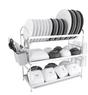Life Smile Dish Rack - 3 Tier Countertop Dish Drying Stand With Removable Drip Tray - Pure Aluminum with Cutlery Holder and Cups Holder - Anti Slip and Rust Proof Dish Drainer 62.9cmX25cmX51.7cm - silver - Al Kabayel Discount CentreLife Smile Dish Rack - 3 Tier Countertop Dish Drying Stand With Removable Drip Tray - Pure Aluminum with Cutlery Holder and Cups Holder - Anti Slip and Rust Proof Dish Drainer 62.9cmX25cmX51.7cm - silverOrganizers & AccessoriesLIFE SMILEAl Kabayel Discount Centre