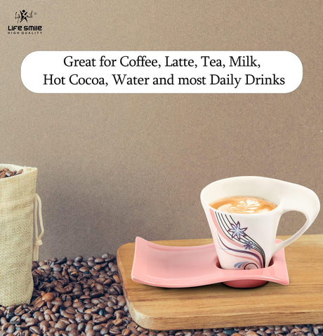 LIFE SMILE Elegent Design 12pcs Tea Set, 6pcs Cup + 6pcs Saucer 230ml - Al Kabayel Discount CentreLIFE SMILE Elegent Design 12pcs Tea Set, 6pcs Cup + 6pcs Saucer 230mlTea SetsLIFE SMILEAl Kabayel Discount Centre