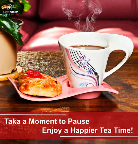 LIFE SMILE Elegent Design 12pcs Tea Set, 6pcs Cup + 6pcs Saucer 230ml - Al Kabayel Discount CentreLIFE SMILE Elegent Design 12pcs Tea Set, 6pcs Cup + 6pcs Saucer 230mlTea SetsLIFE SMILEAl Kabayel Discount Centre