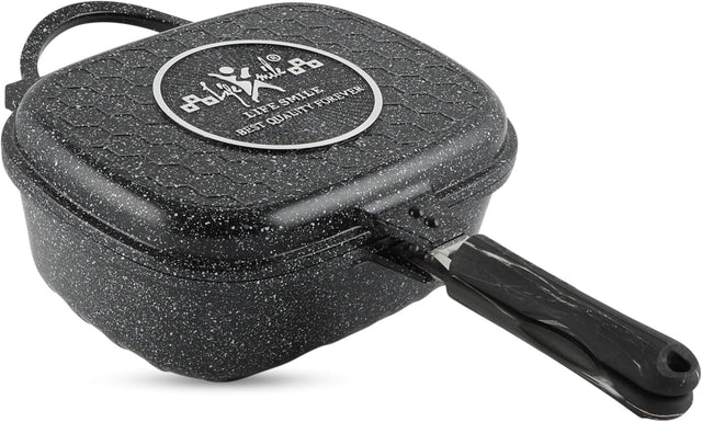 LIFE SMILE Granite Coating Double Grill Pan 30cm, Scrach Proof - Al Kabayel Discount CentreLIFE SMILE Granite Coating Double Grill Pan 30cm, Scrach ProofFrying Pans & SkilletsLIFE SMILEAl Kabayel Discount Centre