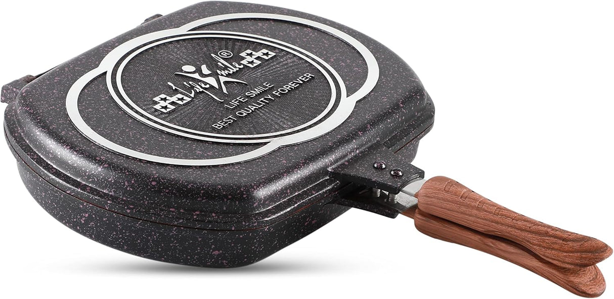 LIFE SMILE Granite Coating Double Grill Pan 32cm, Scrach Proof - Al Kabayel Discount CentreLIFE SMILE Granite Coating Double Grill Pan 32cm, Scrach ProofFrying Pans & SkilletsLIFE SMILEAl Kabayel Discount Centre