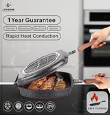 LIFE SMILE Granite Coating Double Grill Pan 32cm, Scrach Proof - Al Kabayel Discount CentreLIFE SMILE Granite Coating Double Grill Pan 32cm, Scrach ProofFrying Pans & SkilletsLIFE SMILEAl Kabayel Discount Centre
