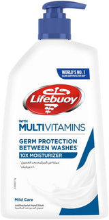 Lifebuoy Hand Wash, Mild Care, for 100% stronger germ protection with 10x Moisturizers, 500ml - Al Kabayel Discount CentreLifebuoy Hand Wash, Mild Care, for 100% stronger germ protection with 10x Moisturizers, 500mlHandwashLIFEBUOYAl Kabayel Discount Centre