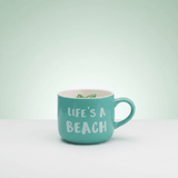 Life's A Beach Ceramic Mug with Hidden Plant Surprise — 400ml | Teal & White - Al Kabayel Discount CentreLife's A Beach Ceramic Mug with Hidden Plant Surprise — 400ml | Teal & WhiteMugsAKDCAl Kabayel Discount Centre