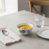 Henlee White & Blue Melamine Soup Bowl - 3.5 Inch