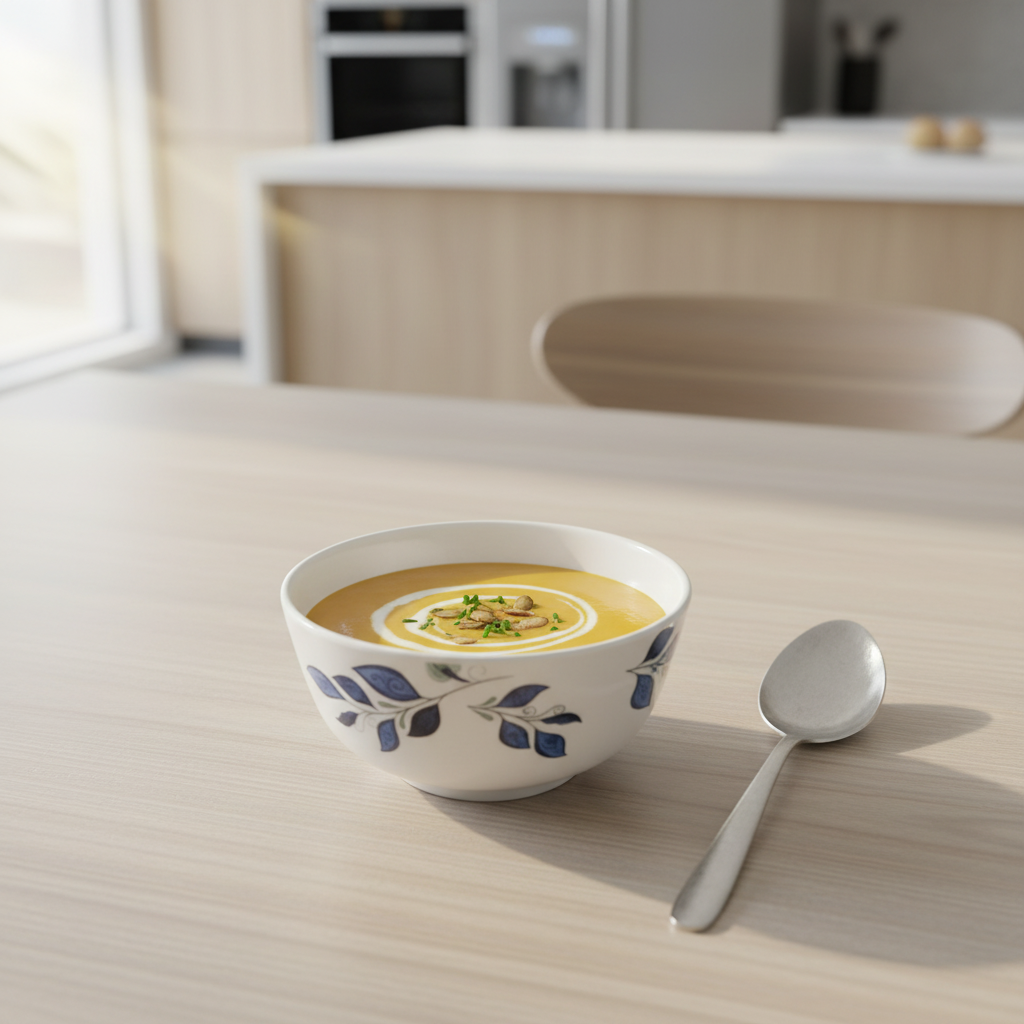 Henlee White & Blue Melamine Soup Bowl - 3.5 Inch