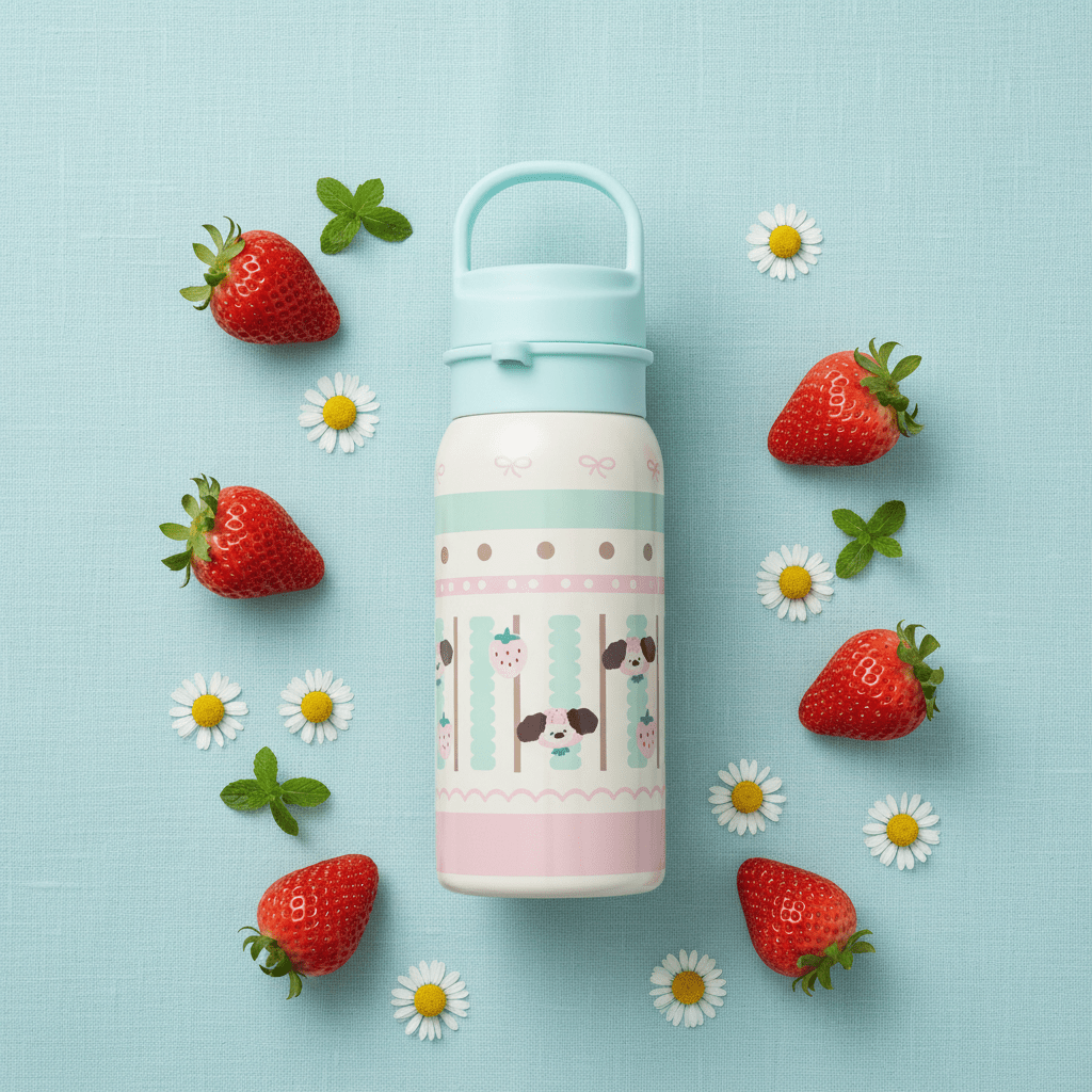 Light Blue & Cream Stylish Metal Water Bottle with Elegant Design – 500 ml - Al Kabayel Discount CentreLight Blue & Cream Stylish Metal Water Bottle with Elegant Design – 500 mlWater BottlesAKDCAl Kabayel Discount Centre