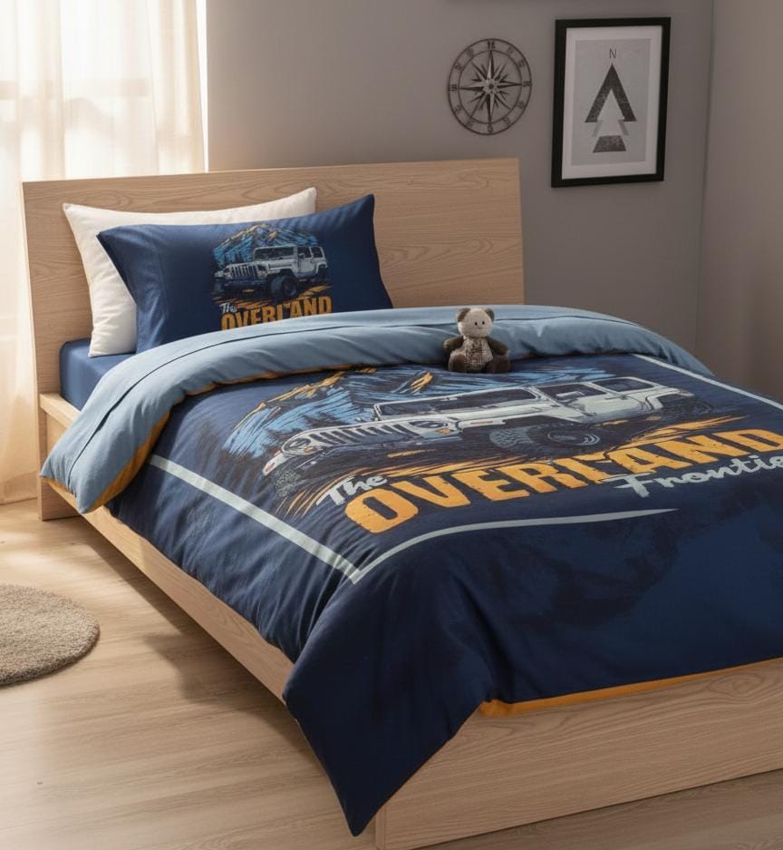 Liliana Overland Frontier Jeep Kids Comforter 4 - Piece Set 230x160cm, Adventure - Themed Bedding Set - Al Kabayel Discount CentreLiliana Overland Frontier Jeep Kids Comforter 4 - Piece Set 230x160cm, Adventure - Themed Bedding SetBeddingLILIANAAl Kabayel Discount Centre