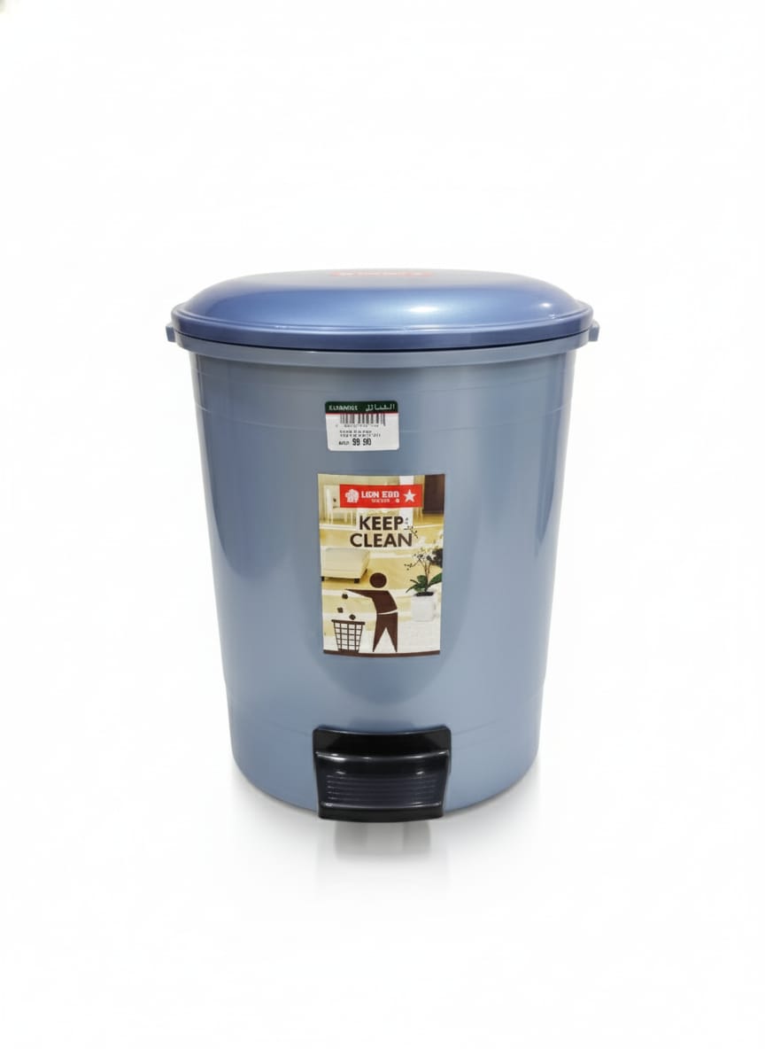 LIONSTAR 10 Litre Pedal Dustbin – Blue Plastic Bin with Inner Container, Easy Waste Disposal for Home & Office - Al Kabayel Discount CentreLIONSTAR 10 Litre Pedal Dustbin – Blue Plastic Bin with Inner Container, Easy Waste Disposal for Home & OfficeTrash CanLIONSTARAl Kabayel Discount Centre