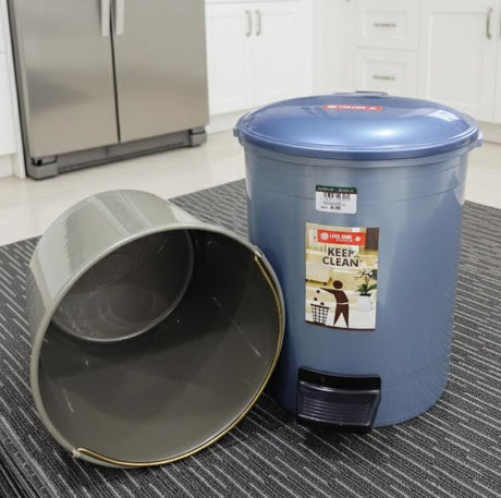 LIONSTAR 10 Litre Pedal Dustbin – Blue Plastic Bin with Inner Container, Easy Waste Disposal for Home & Office - Al Kabayel Discount CentreLIONSTAR 10 Litre Pedal Dustbin – Blue Plastic Bin with Inner Container, Easy Waste Disposal for Home & OfficeTrash CanLIONSTARAl Kabayel Discount Centre