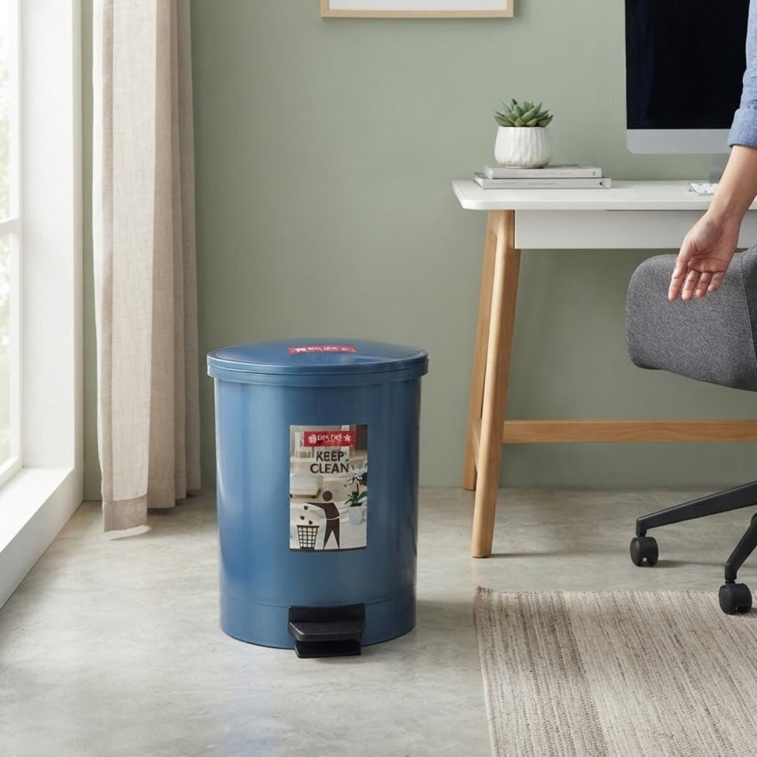 LionStar Navy Blue Plastic Pedal Dustbin - 25×22cm - Al Kabayel Discount CentreLionStar Navy Blue Plastic Pedal Dustbin - 25×22cmOrganizers & AccessoriesLIONSTARAl Kabayel Discount Centre