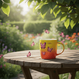 Little Cute Butterfly Ceramic Mug — Yellow & Red Gradient | 350ml - Al Kabayel Discount CentreLittle Cute Butterfly Ceramic Mug — Yellow & Red Gradient | 350mlMugsAKDCAl Kabayel Discount Centre