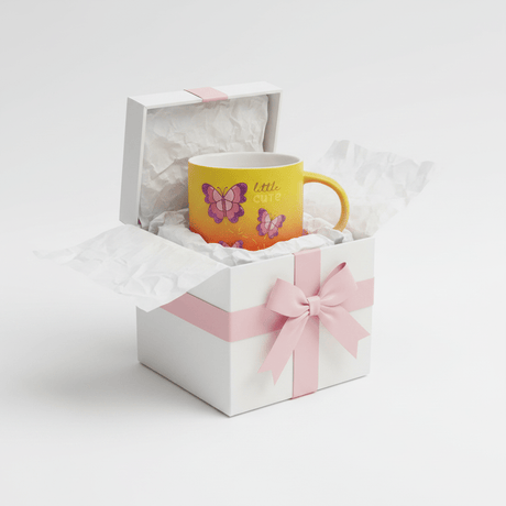 Little Cute Butterfly Ceramic Mug — Yellow & Red Gradient | 350ml - Al Kabayel Discount CentreLittle Cute Butterfly Ceramic Mug — Yellow & Red Gradient | 350mlMugsAKDCAl Kabayel Discount Centre