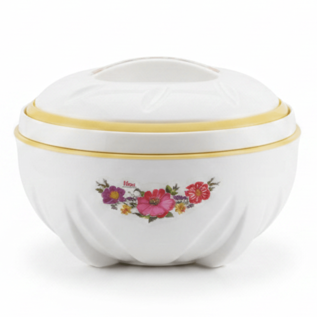 Livon Insulated Hotpot White & Yellow Floral Design 1000ml - Al Kabayel Discount CentreLivon Insulated Hotpot White & Yellow Floral Design 1000mlCasserolesLIVONAl Kabayel Discount Centre