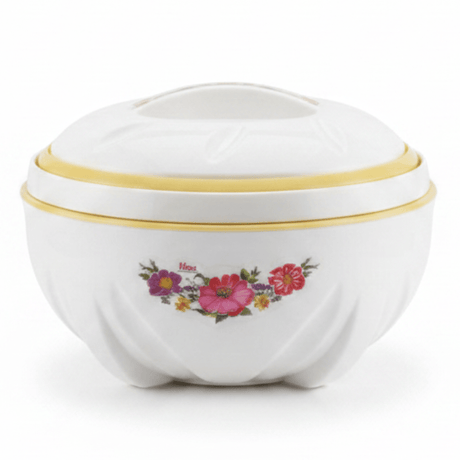 Livon Insulated Hotpot White & Yellow Floral Design 1000ml - Al Kabayel Discount CentreLivon Insulated Hotpot White & Yellow Floral Design 1000mlCasserolesLIVONAl Kabayel Discount Centre