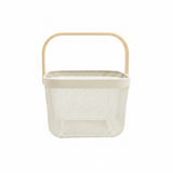 Lizhi Metal Mesh Basket with Wooden Handle — 18×24cm - Pink / Grey / Light Green / Cream - Al Kabayel Discount CentreLizhi Metal Mesh Basket with Wooden Handle — 18×24cm - Pink / Grey / Light Green / CreamOrganizers & AccessoriesLIZHIAl Kabayel Discount Centre
