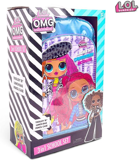LOL Surprise OMG 3 - in - 1 School Set Inccludes 18" Trolley Bag, Lunch Bag, Pencil Case - Al Kabayel Discount CentreLOL Surprise OMG 3 - in - 1 School Set Inccludes 18" Trolley Bag, Lunch Bag, Pencil CaseSchool BagsLOL SURPRISEAl Kabayel Discount Centre