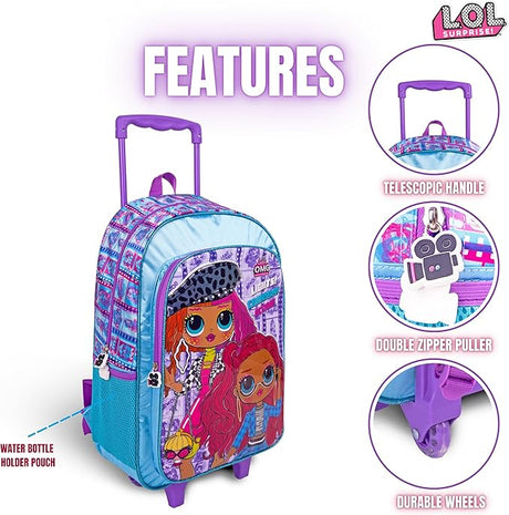 LOL Surprise OMG 3 - in - 1 School Set Inccludes 18" Trolley Bag, Lunch Bag, Pencil Case - Al Kabayel Discount CentreLOL Surprise OMG 3 - in - 1 School Set Inccludes 18" Trolley Bag, Lunch Bag, Pencil CaseSchool BagsLOL SURPRISEAl Kabayel Discount Centre