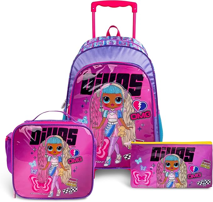 LOL Surprise OMG Divas 3 - in - 1 School Set Inccludes 18" Trolley Bag, Lunch Bag, Pencil Case - Al Kabayel Discount CentreLOL Surprise OMG Divas 3 - in - 1 School Set Inccludes 18" Trolley Bag, Lunch Bag, Pencil CaseSchool BagsLOL SURPRISEAl Kabayel Discount Centre