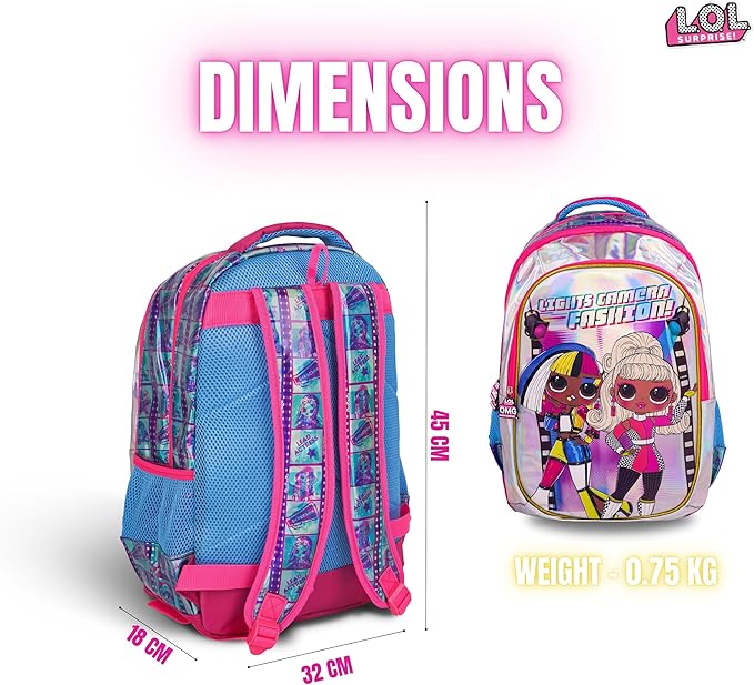 LOL Surprise OMG - Lights Camera Fashion School Bag 18" - BP132 - Al Kabayel Discount CentreLOL Surprise OMG - Lights Camera Fashion School Bag 18" - BP132School BagsLOL SURPRISEAl Kabayel Discount Centre