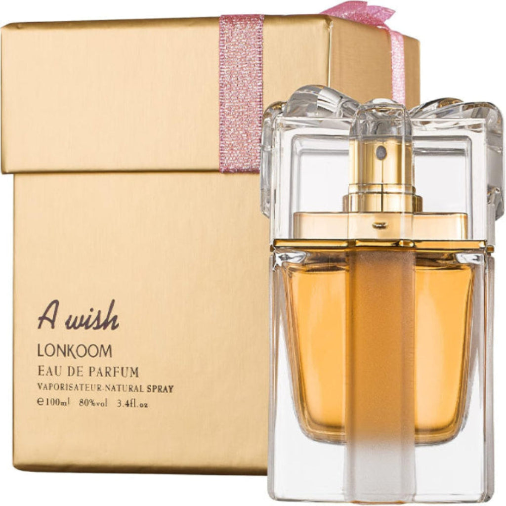 LONKOOM HALAL Perfume EDP for Women Eau De Parfum Sweet - Fruity Fragrance For Women Antibacterial Spray A WISH GOLD 100ml - Al Kabayel Discount CentreLONKOOM HALAL Perfume EDP for Women Eau De Parfum Sweet - Fruity Fragrance For Women Antibacterial Spray A WISH GOLD 100mlPerfumesLANKOOMAl Kabayel Discount Centre
