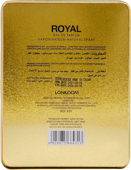 Lonkoom Royal For Women Woody Spicy Fragrance Women Perfume Eau de Perfume Spray - 100ML - Al Kabayel Discount CentreLonkoom Royal For Women Woody Spicy Fragrance Women Perfume Eau de Perfume Spray - 100MLPerfumesLONKOOMAl Kabayel Discount Centre