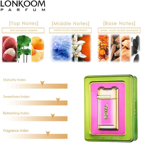 Lonkoom Royal For Women Woody Spicy Fragrance Women Perfume Eau de Perfume Spray - 100ML - Al Kabayel Discount CentreLonkoom Royal For Women Woody Spicy Fragrance Women Perfume Eau de Perfume Spray - 100MLPerfumesLONKOOMAl Kabayel Discount Centre