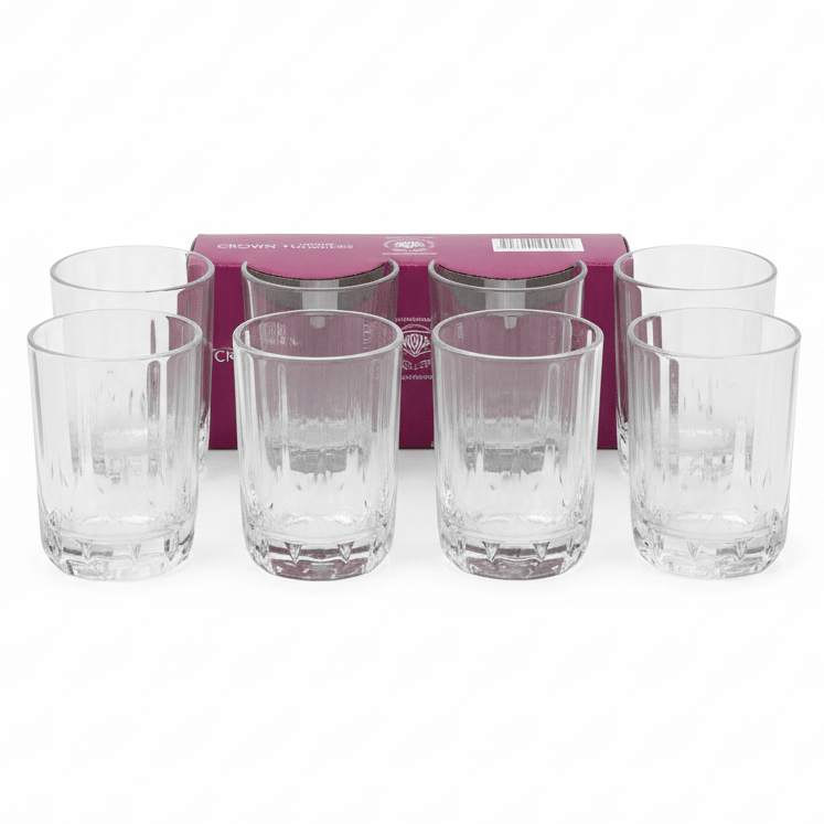 Lotus Crown Classic Clear Glass set of 6 Tumbler – Elegant Single Drinking Glass, 180 ml Capacity - Al Kabayel Discount CentreLotus Crown Classic Clear Glass set of 6 Tumbler – Elegant Single Drinking Glass, 180 ml CapacityTumblersLOTUSAl Kabayel Discount Centre