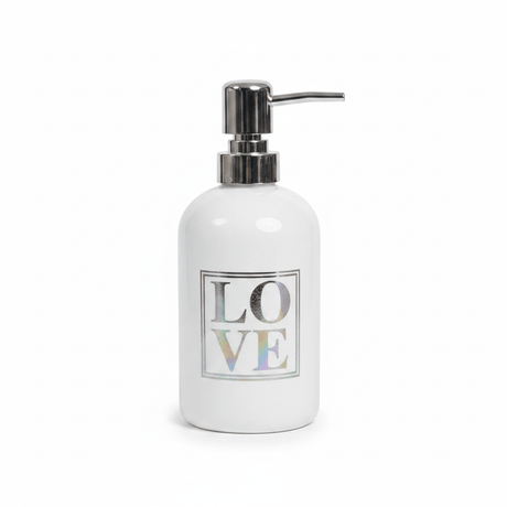 LOVE Ceramic & Plastic Liquid Soap Dispenser – 400m -Black / White - Al Kabayel Discount CentreLOVE Ceramic & Plastic Liquid Soap Dispenser – 400m -Black / WhiteHolders & DispensersAKDCAl Kabayel Discount Centre